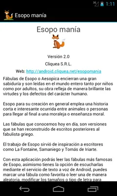 Esopo manía android App screenshot 2